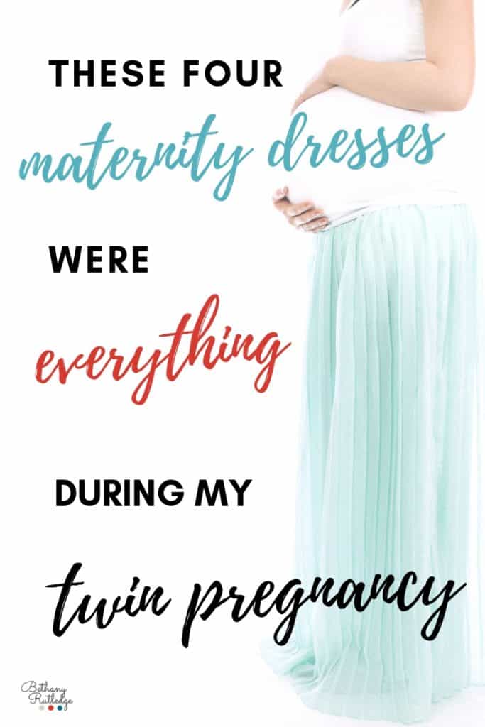 The best four maternity dresses during my twin pregnancy.
